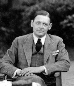 Photograph of T. S. Eliot seated