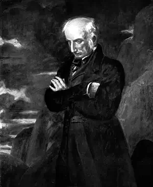 Painting of William Wordsworth on Helvellyn